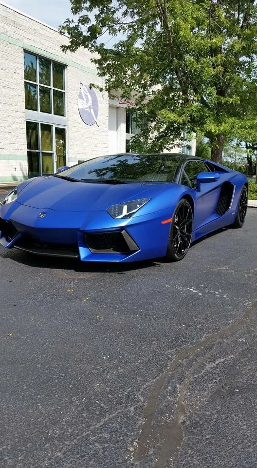 Front end of a detailed Lamborghini