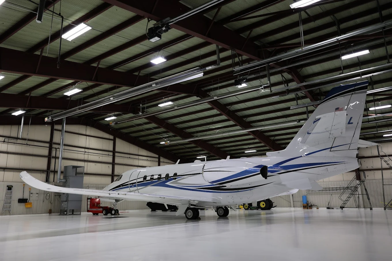 Private jet exterior detail