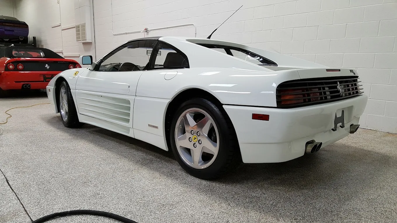 Ferrari with a mirror-finish paint correction result